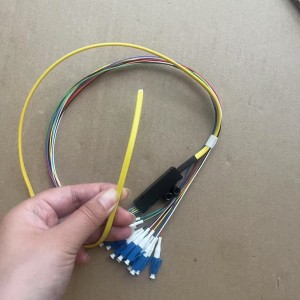 12F colored LC/UPC Ribbon Fiber pigtail