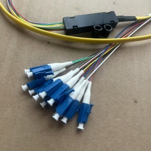 12F colored LC/UPC Ribbon Fiber pigtail