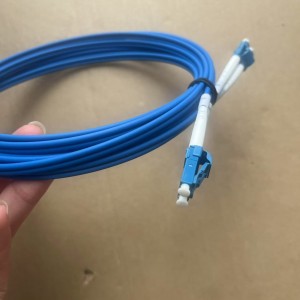LC upc to lc upc duplex os2 single mode armored riser OFCR 3.0mm patch cable duplex 3m
