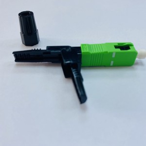 FTTH SC/APC Single Mode Optical Fiber Cable Quick Fast Connector Adapter for Drop Cable Installation Project