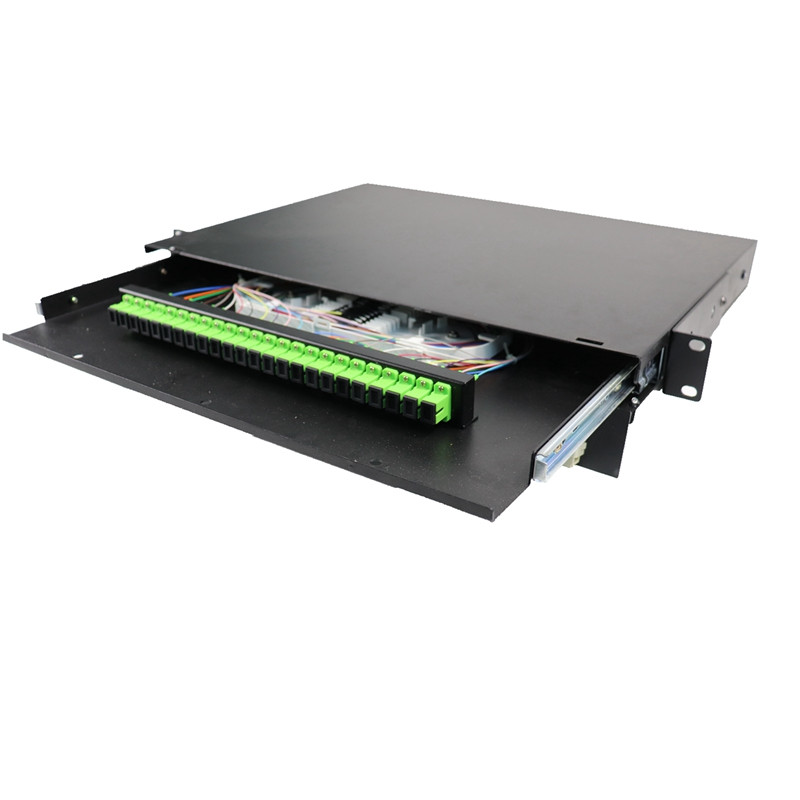 Wholesale China Patch Panel Fiber Manufacturers Suppliers – Factory Sales Rack Mount Fiber Termination Box – HTLL detail pictures