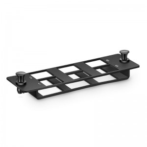 6-Port Multimedia Fiber Modular adapter Panel with 6 x Plastic Clips