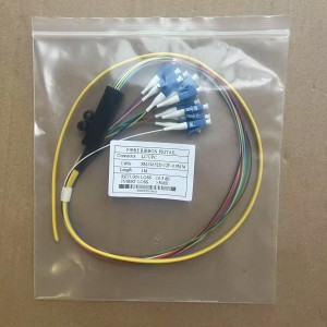 12F colored LC/UPC Ribbon Fiber pigtail