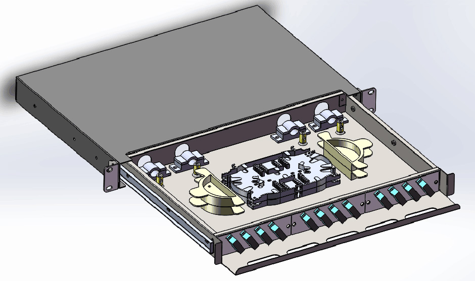 Rack-Mount Fiber Optic Sliding Patch Panel04