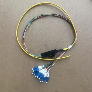 12F colored LC/UPC Ribbon Fiber pigtail