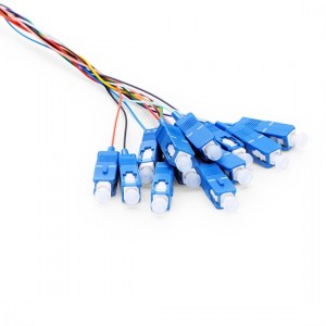 SC/UPC12 Fibers Bunch OS2 PVC 0.9mm 1.5m Fiber optic Pigtail