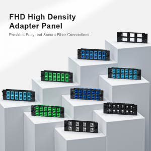 6-Port Multimedia Fiber Modular adapter Panel with 6 x Plastic Clips