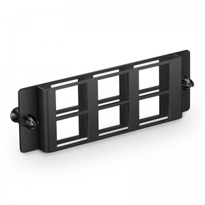 6-Port Multimedia Fiber Modular adapter Panel with 6 x Plastic Clips